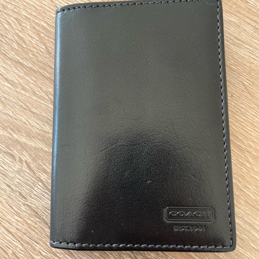 Men’s Black Water Buffalo Authentic Coach Slimfold Wallet vintage Made in India